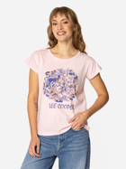 Футболка бавовняна жіноча Lee Cooper Bouquet-1160 S Рожева (5905991728207)