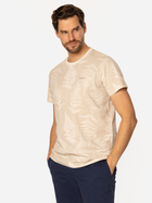 T-shirt męski z nadrukiem bawełniany Lee Cooper Fern-3170 L Brzoskwiniowy (5905991727873)
