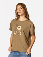 Футболка бавовняна жіноча Lee Cooper Flowers7-1145 M Хакі (5905991729068)