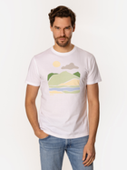 T-shirt męski z nadrukiem bawełniany Lee Cooper Landscape-1145 L Biały (5905991727583)