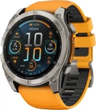 Смарт-годинник Garmin Fenix 8 47mm AMOLED Sapphire Titanium w. Spark Orange/Graphite Silicone Band (010-02904-10/11)