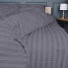 Простынь на резинке MirSon односпальная 80x200+25 см Stripe 17-0601 Gray Бязь (2200008049157)