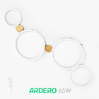 Люстра AL6194-1ARD SCANDY 65Вт белая с деревом Ardero 3000-6500К 4550Lm светодиодная с пультом ДУ 750х210мм