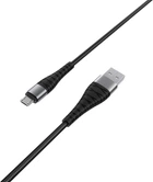 Кабель Borofone BX32 USB to Micro 2.4A nylon aluminum+TPE connectors 1 м Black (BX32MB)