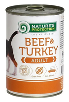 Вологий корм для собак Nature's Protection Adult Beef & Turkey з телятиною та індичкою
