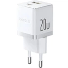 Зарядное устройство Baseus Palm Fast Charger 1xType-C 1xUSB 20W EU White (P10111608213-00)