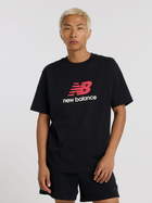 T-shirt męski bawełniany New Balance Athletics Logo MT51500 XL Czarny (197967256448)