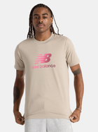 T-shirt męski bawełniany New Balance Sport Essentials Gradient Logo MT51503 2XL Beżowy (197967257186)
