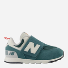 Дитячі шкіряні кросівки для хлопчика New Balance 574 NW574VPG 23.5 Зелені (197967796203)