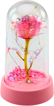 Wieczna róża w kolbie Lena Toys Led różowa 14x8 cm (5905991037347)