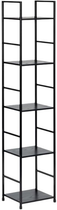 Стелаж ModernHome by Multistore дерев'яний 5 полиць лофт чорний (CWJ3024144L BLACK)