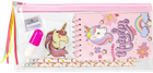 Zestaw szkolny Starpak Unicorn Notes na spirali + 2 ołówki + Gumka + Mini zakreślacz + Temperówka + Piórnik saszetka (5904335870855)