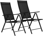 Zestaw krzeseł ogrodowych ModernHome by Multistore WR1652-2 Czarny