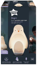Lampka nocna Tommee Tippee Dziecięca Penguin 2 w 1 akumulatorowa TTP49100810 (5055531059848)