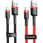 Дата кабель Baseus Cafule USB to Lightning 1.5A (2m) (CALKLF-C) Серый / Черный