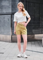 Шорты женские стаф оливковые джинсовые обычные Staff li olive L (341063)