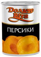 Персики половинками в сиропе Дольче Вита 850 мл (4820072980095)