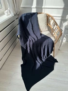 Плед вязаный ПРОВАНС Cotton синий, 120х200см 039530