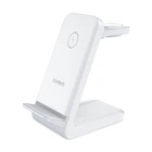 Бездротовий зарядний пристрій Choetech 15W 3 in 1 Wireless Charger Stand for Apple/Samsung Watch White (T608-F)