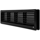 Вентиляционная решетка дверная пластиковая черная AirRoxy 115x430 black 02-129