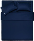 Простирадло Ardesto Mix&Match, 180х240см, 100% бавовна, сатин, синій [ART1824FSN]