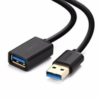 USB кабель подовжувач Ugreen USB 3.0 US129 (AM / AF штекер - гніздо, Чорний, 3м)