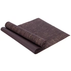 Коврик для йоги льняной каучуковый Yoga mat SP-Sport Темно-коричневый FI-2441