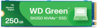 SSD диск Western Digital Green SN350 250GB M.2 2280 NVMe PCIe 3.0 x4 3D NAND TLC (WDS250G2G0C)