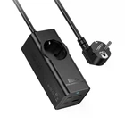 Мережевий подовжувач Hoco NS9 Wisdom 1-position (PD67W/3C1A) Desktop Socket Black