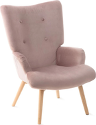 Fotel tapicerowany Homla MOSS 70 x 95 cm Pink (5902869925843)