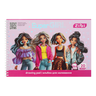 Альбом для малювання 20арк. на пружині ZiBi KIDS Line 1443-10 SUPER GIRL (4) /ZB.1443-10/