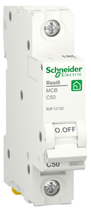 Автоматичний вимикач 1-п Schneider C 50А 6 кА RESI9 230В Schneider R9F12150