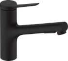 Змішувач Zesis M33 150 2jet кухонний з витяжним виливом, Matt Black (74800670)