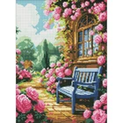 Алмазна мозаїка Ideyka AMO8140 "Квітковий сад" 30x40 см