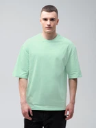 Футболка хлопковая оверсайз длинная мужская Ray Oversize U0104 Unisex M L-XL Light green (Ray2000000035635)