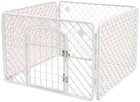 Складаний манеж для собак LEAN Toys з надійними дверцятами 90 x 60 x 60 см Білий (5905991033561)