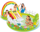 Intex 57154 детский надувной бассейн центр с горкой Мой Сад 290x180x104 см, распылитель, комплект игрушек