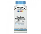 Кальцій Магній Цинк + D3, Calcium Magnesium Zinc + D3, 21st Century, 250 таблеток