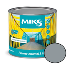 Грунт-эмаль 3 в 1 универсальная антикоррозионная полуглянцевая Miks Color (Ral 7 046 серая) 12 кг