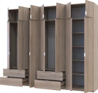 Шафа для одягу Doros Лукас 3+4 Дуб сонома 280х50х240 см