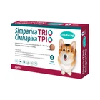 Жувальні таблетки Simparica TRIO від глистів, бліх та кліщів для собак вагою від 10 до 20 кг 1 таблетка (10024337 / 5414736055664)