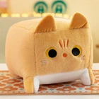 Мягкая плюшевая игрушка мультяшный Котокуб 40 см Оранжевый