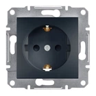Розетка с ж/к Asfora алюминий EPH2900171 Schneider Electric