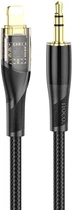 Аудіокабель Hoco UPA25 Transparent Discovery Edition Digital audio conversion cable iP Black (6931474791153)