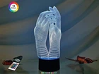 3D ночник "Маникюр" (УВЕЛИЧЕННОЕ ИЗОБРАЖЕНИЕ) + пульт ДУ + сетевой адаптер + батарейки (3ААА) 3DTOYSLAMP
