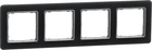 Рамка 4-постова Schneider Electric Sedna Design Штучне чорне скло SDD362804