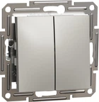 Перемикач 2-клавішний Schneider Electric Asfora самозажимний бронза EPH0600169