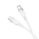 Кабель Hoco X109 USB-C – USB-C, 1м, 3A, алюминий + силикон, белый, для зарядки и синхронизации