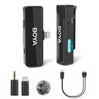 Петличний мікрофон 1 шт BOYA BOYALINK A1 (Type-C+Lightning+3,5 mm mini jack) для iPhone/ Android/відеокамери, бездротовий (77750022)