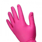 Рукавички рожеві Nitrylex Collagen 10 УП (1000 шт.) нітрилові - зображення 1